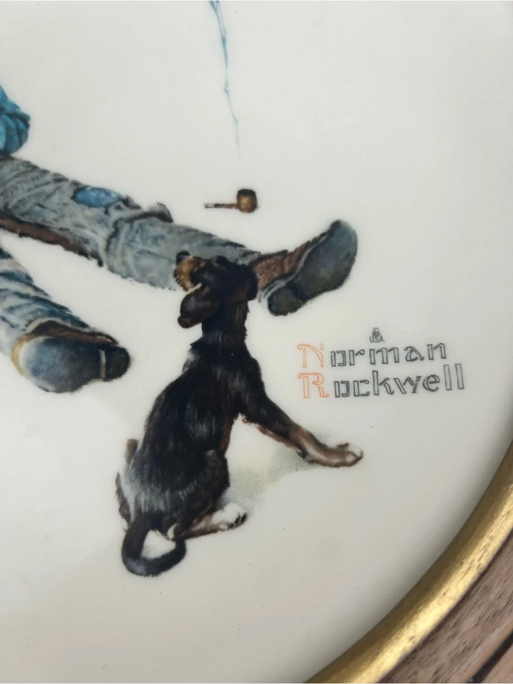 SALE! Gorham Norman Rockwell Fall Disastrous Daring Plate Framed Limited Edition